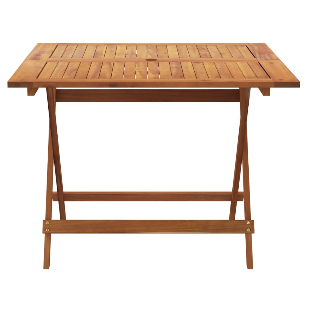 vidaXL Folding Garden Table 90x90x75 cm Solid Wood Acacia - Brown