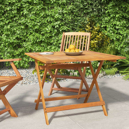vidaXL Folding Garden Table 90x90x75 cm Solid Wood Acacia - Brown