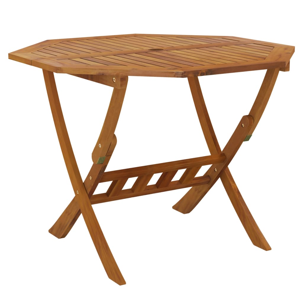 vidaXL Folding Garden Table 90x75 cm Solid Wood Acacia - Brown