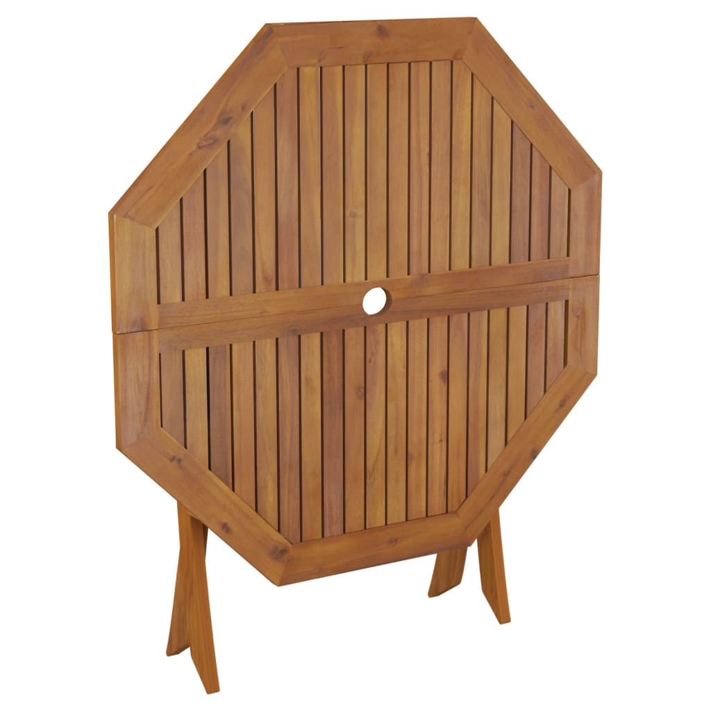 vidaXL Folding Garden Table 90x75 cm Solid Wood Acacia - Brown