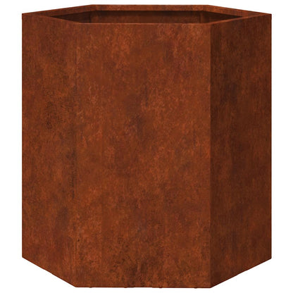 vidaXL Planter Rusty 40x40x45 cm Corten Steel - Brown - 46 x 40 x 45 cm