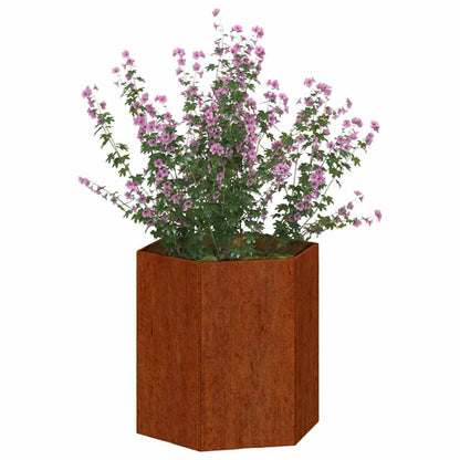 vidaXL Planter Rusty 40x40x45 cm Corten Steel - Brown - 46 x 40 x 45 cm