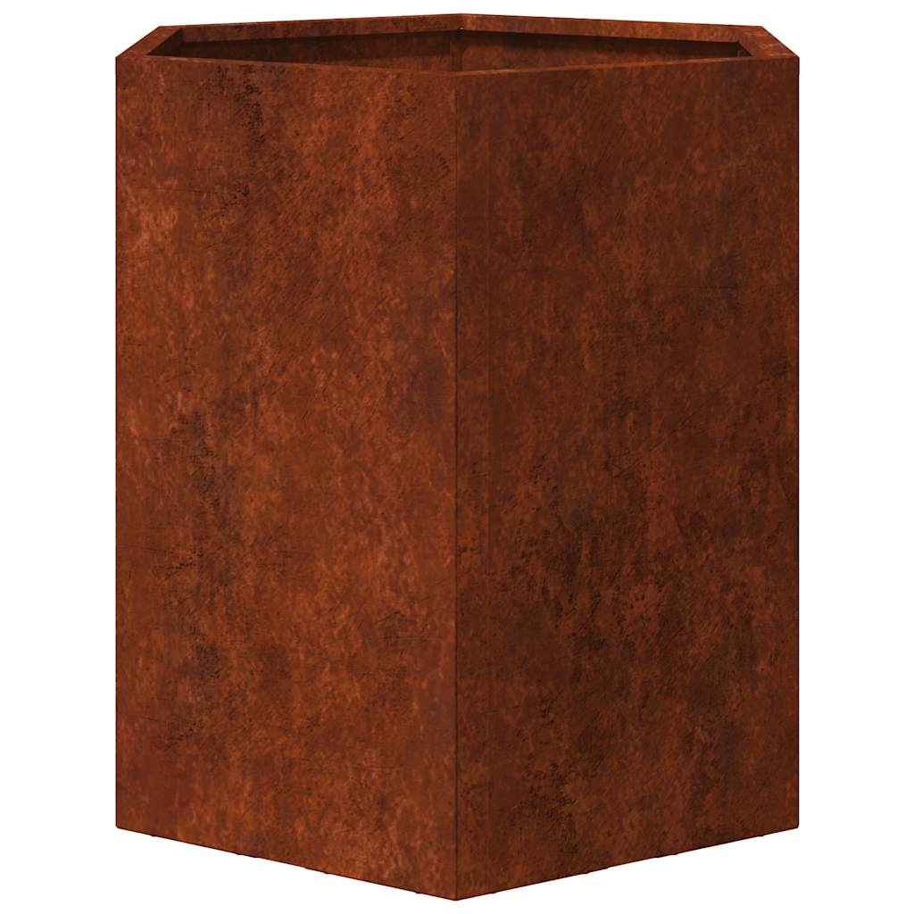 vidaXL Planter Rusty 40x40x45 cm Corten Steel - Brown - 46 x 40 x 45 cm
