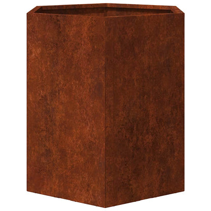 vidaXL Planter Rusty 40x40x45 cm Corten Steel - Brown - 46 x 40 x 45 cm