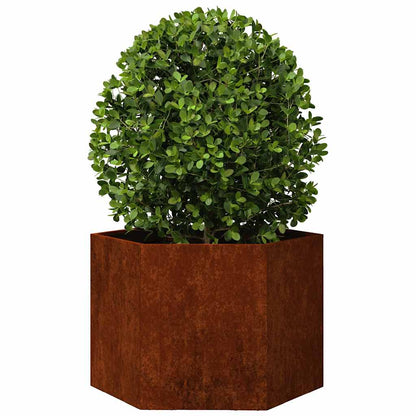 vidaXL Planter Rusty 60x60x45 cm Corten Steel - Brown - 69 x 60 x 45 cm