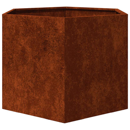 vidaXL Planter Rusty 60x60x45 cm Corten Steel - Brown - 69 x 60 x 45 cm