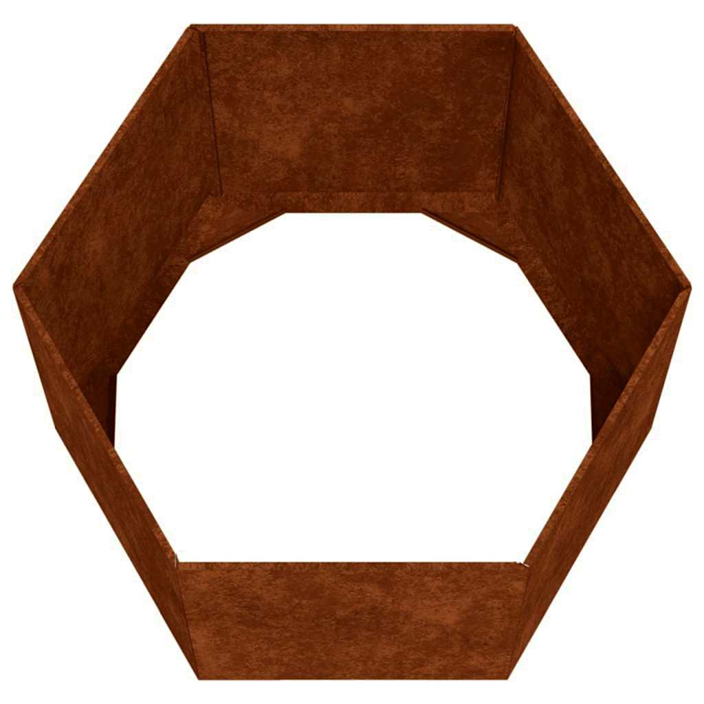vidaXL Planter Rusty 60x60x45 cm Corten Steel - Brown - 69 x 60 x 45 cm