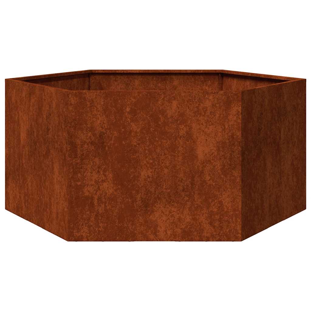 vidaXL Planter Rusty 90x90x45 cm Corten Steel - Brown - 104 x 90 x 45 cm
