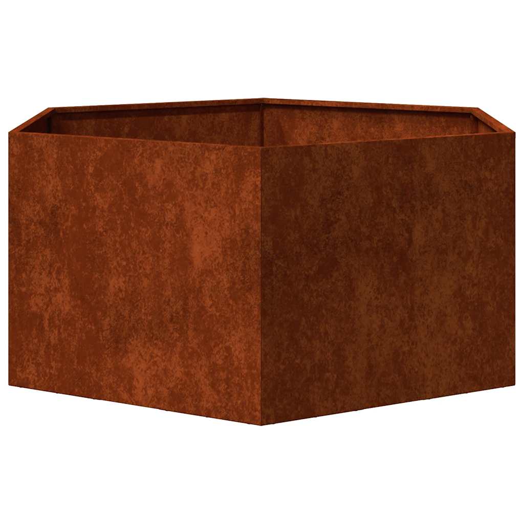 vidaXL Planter Rusty 90x90x45 cm Corten Steel - Brown - 104 x 90 x 45 cm