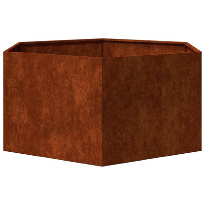 vidaXL Planter Rusty 90x90x45 cm Corten Steel - Brown - 104 x 90 x 45 cm