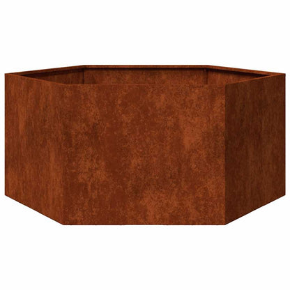 vidaXL Planter Rusty 90x90x45 cm Corten Steel - Brown - 104 x 90 x 45 cm