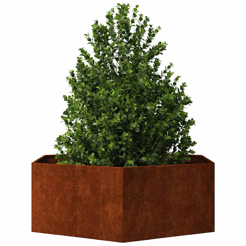 vidaXL Planter Rusty 138x120x45 cm Corten Steel - Brown