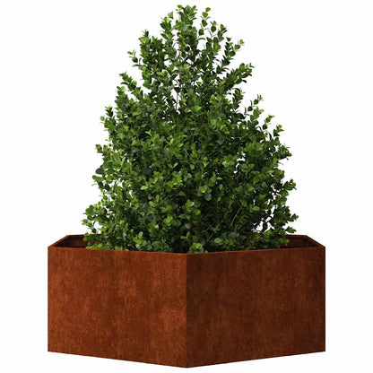 vidaXL Planter Rusty 138x120x45 cm Corten Steel - Brown