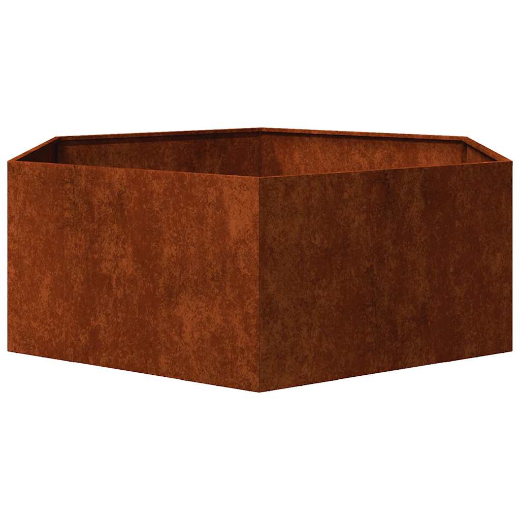 vidaXL Planter Rusty 138x120x45 cm Corten Steel - Brown