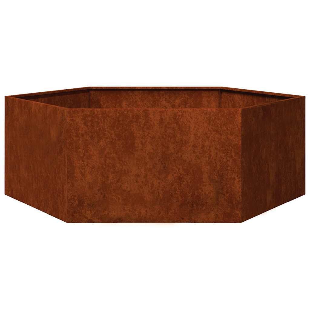 vidaXL Planter Rusty 138x120x45 cm Corten Steel - Brown