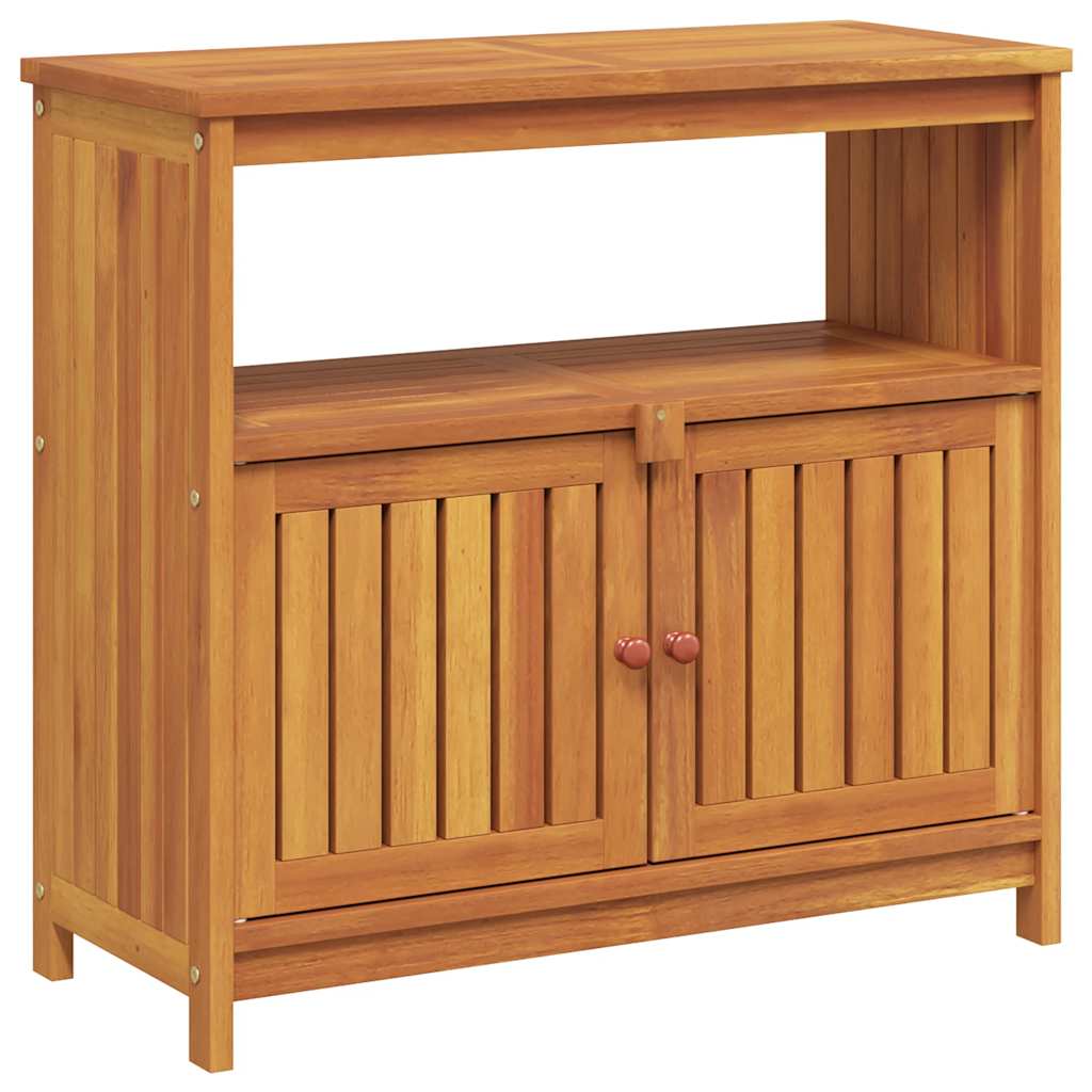 vidaXL Garden Console Table 80x35x75 cm Solid Wood Acacia - Brown