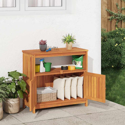 vidaXL Garden Console Table 80x35x75 cm Solid Wood Acacia - Brown