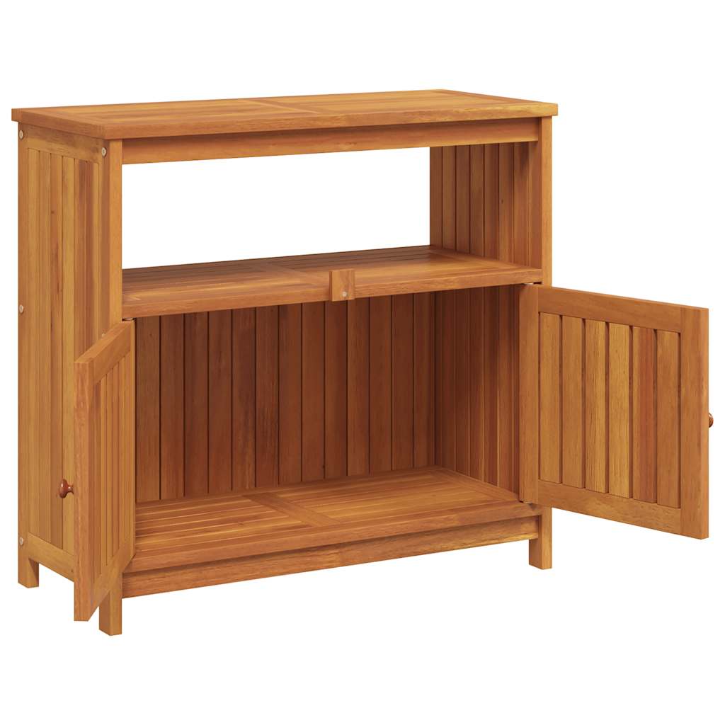 vidaXL Garden Console Table 80x35x75 cm Solid Wood Acacia - Brown