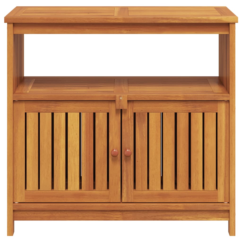 vidaXL Garden Console Table 80x35x75 cm Solid Wood Acacia - Brown