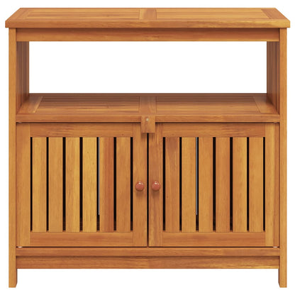 vidaXL Garden Console Table 80x35x75 cm Solid Wood Acacia - Brown