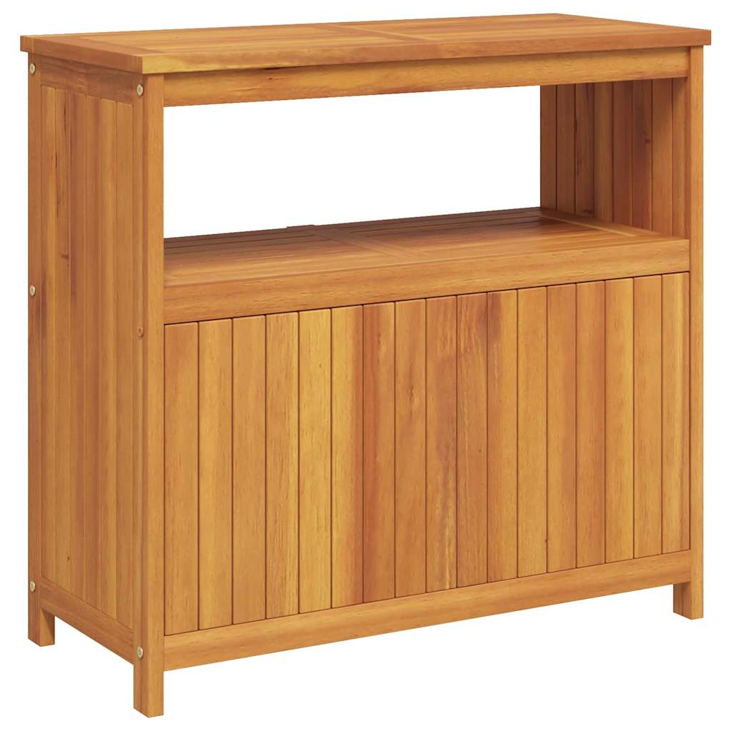 vidaXL Garden Console Table 80x35x75 cm Solid Wood Acacia - Brown