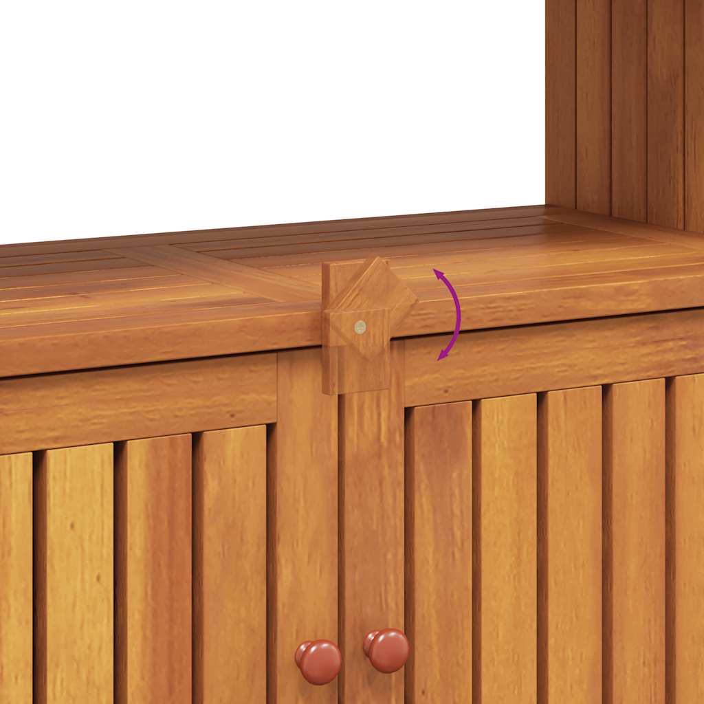 vidaXL Garden Console Table 80x35x75 cm Solid Wood Acacia - Brown