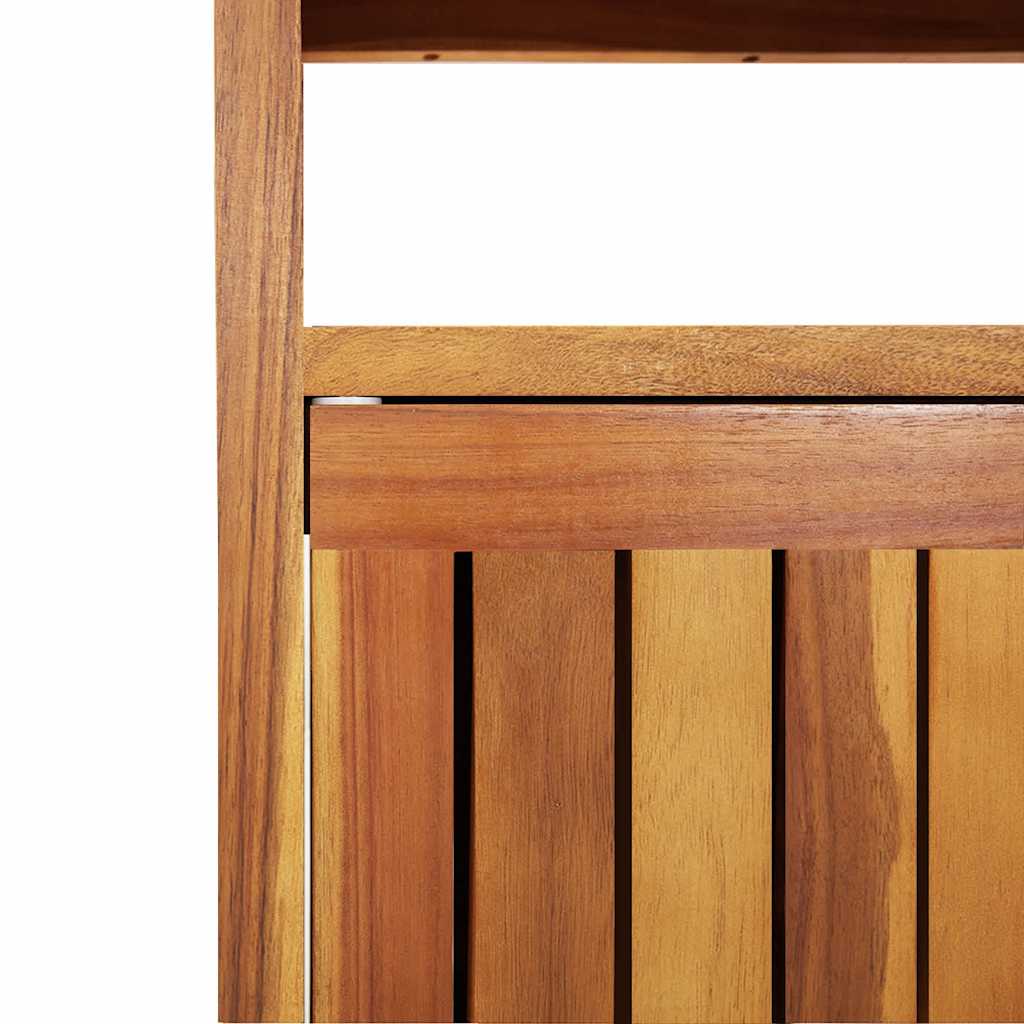 vidaXL Garden Console Table 80x35x75 cm Solid Wood Acacia - Brown