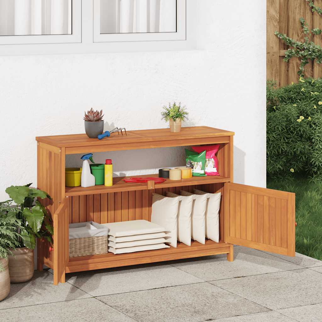 vidaXL Garden Console Table 110x35x75 cm Solid Wood Acacia - Brown