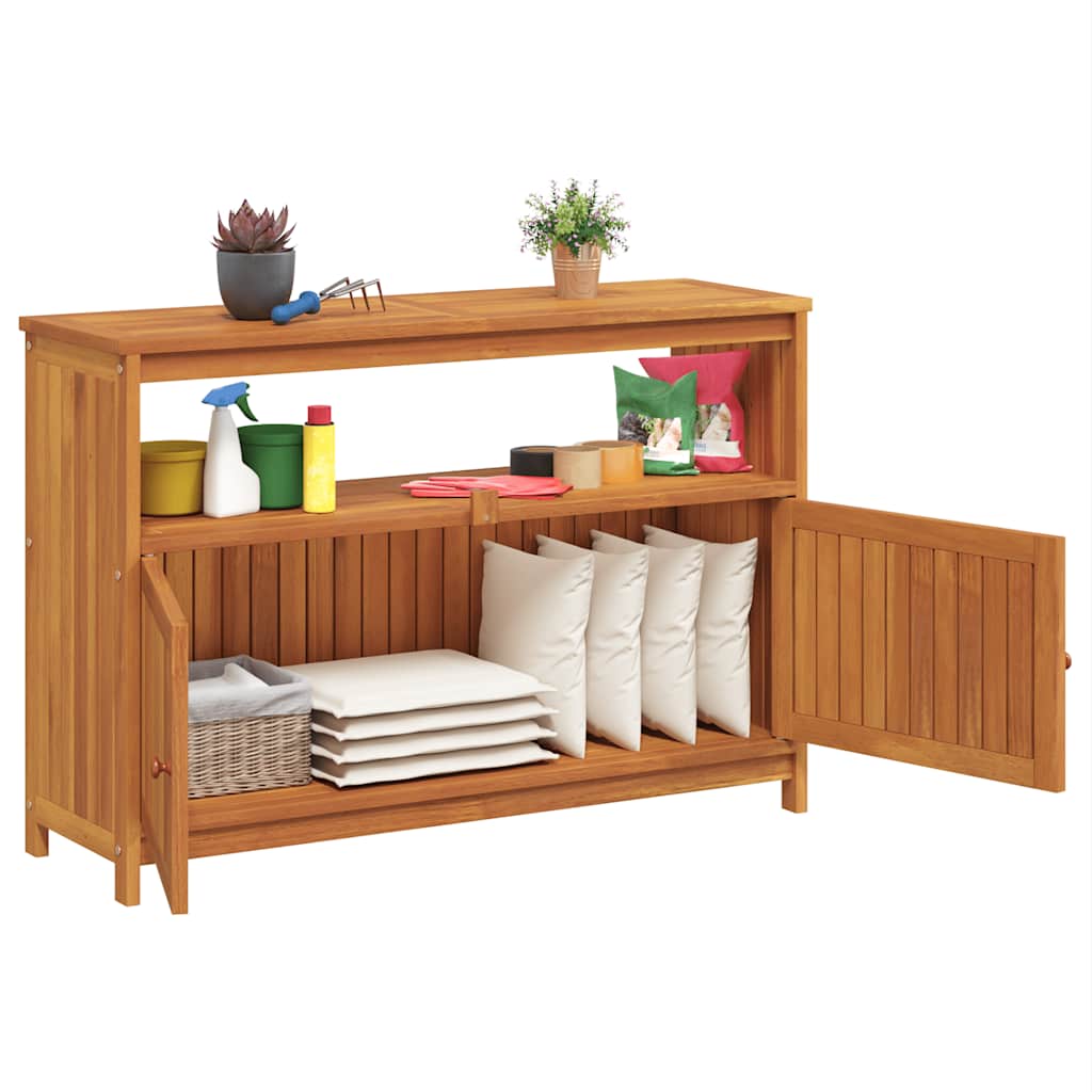 vidaXL Garden Console Table 110x35x75 cm Solid Wood Acacia - Brown