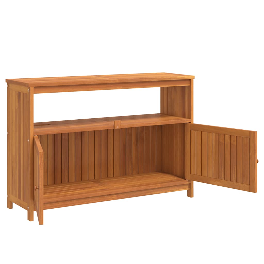 vidaXL Garden Console Table 110x35x75 cm Solid Wood Acacia - Brown