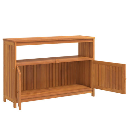 vidaXL Garden Console Table 110x35x75 cm Solid Wood Acacia - Brown