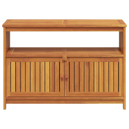 vidaXL Garden Console Table 110x35x75 cm Solid Wood Acacia - Brown