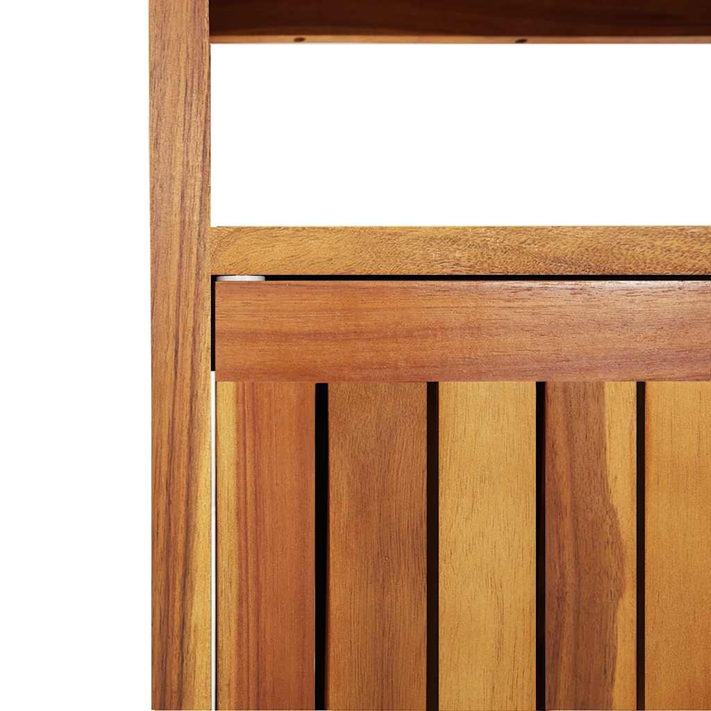 vidaXL Garden Console Table 110x35x75 cm Solid Wood Acacia - Brown