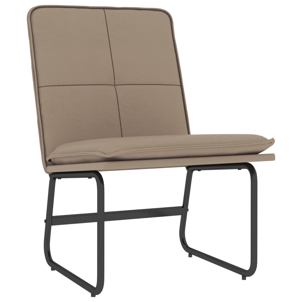 vidaXL Lounge Chair Cappuccino 54x75x76 cm Faux Leather - Brown