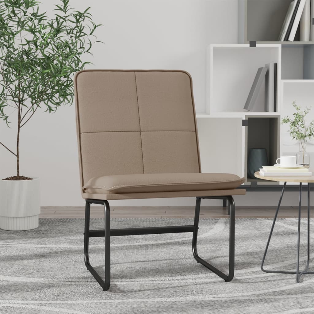 vidaXL Lounge Chair Cappuccino 54x75x76 cm Faux Leather - Brown