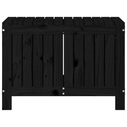 vidaXL Garden Storage Box Black 76x42.5x54 cm Solid Wood Pine