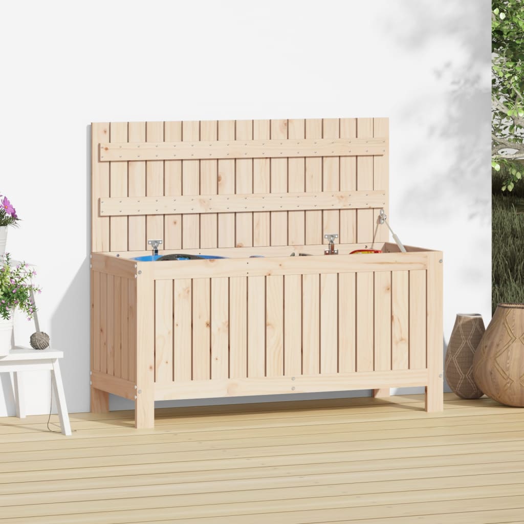 vidaXL Garden Storage Box 108x42.5x54 cm Solid Wood Pine - Brown