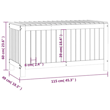 vidaXL Garden Storage Box 115x49x60 cm Solid Wood Pine - Brown