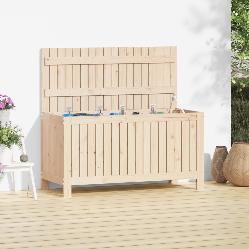 vidaXL Garden Storage Box 115x49x60 cm Solid Wood Pine - Brown