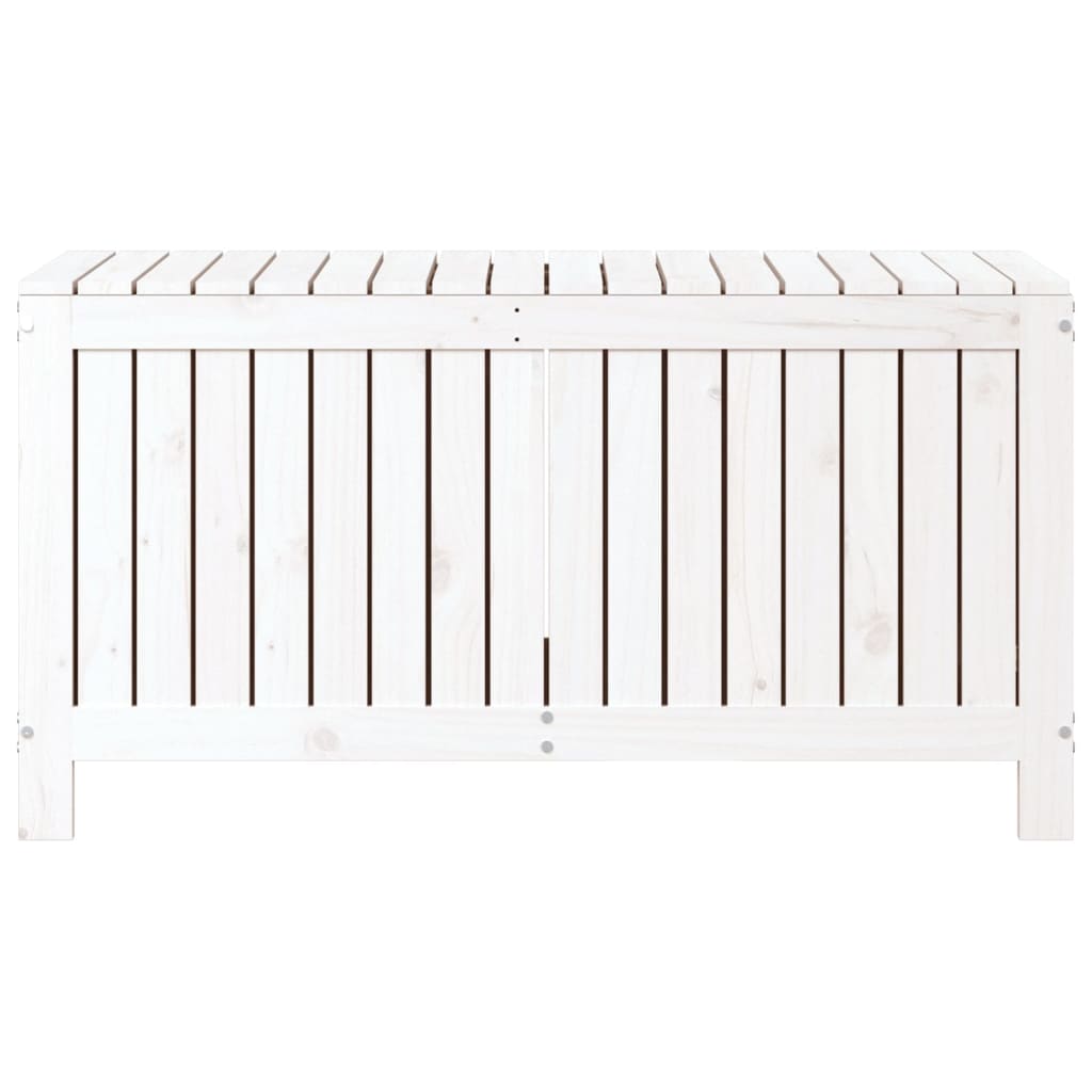 vidaXL Garden Storage Box White 115x49x60 cm Solid Wood Pine