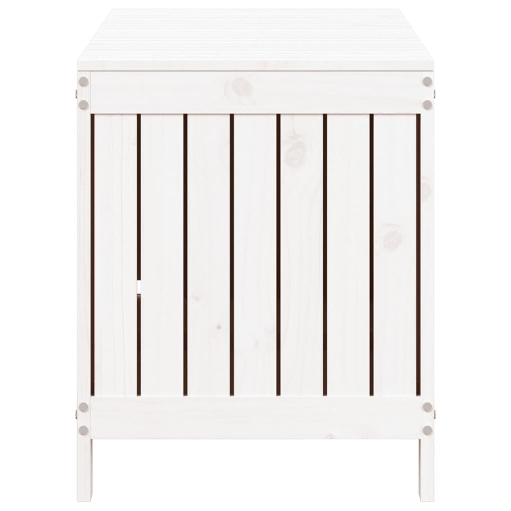 vidaXL Garden Storage Box White 115x49x60 cm Solid Wood Pine