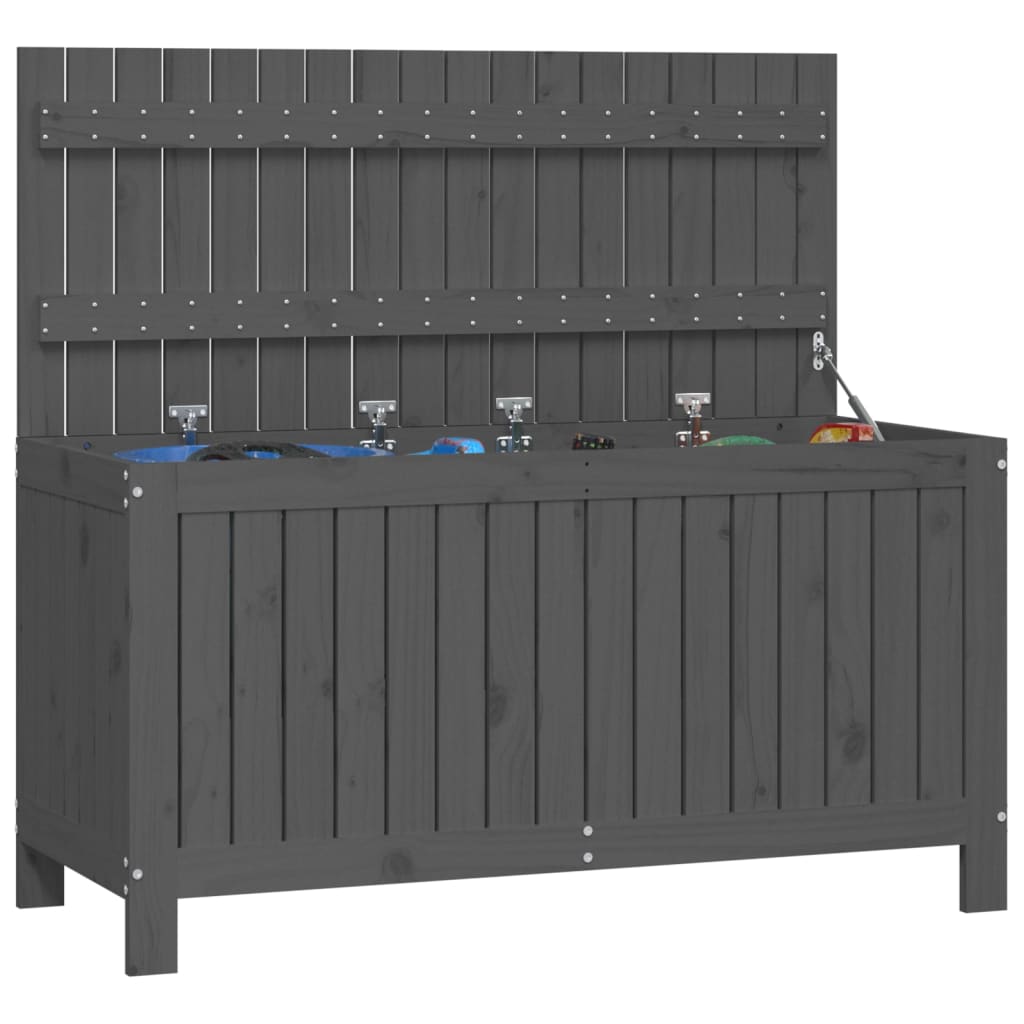 vidaXL Garden Storage Box Grey 115x49x60 cm Solid Wood Pine