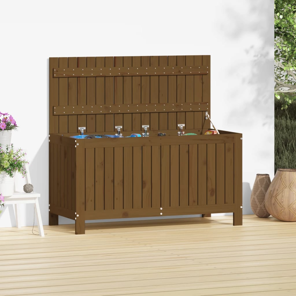 vidaXL Garden Storage Box Honey Brown 115x49x60 cm Solid Wood Pine