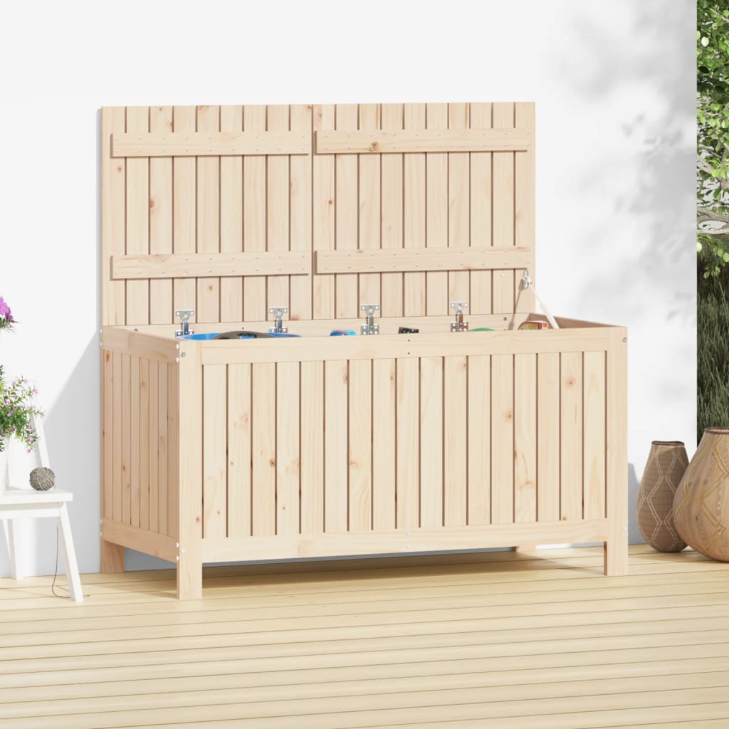 vidaXL Garden Storage Box 121x55x64 cm Solid Wood Pine - Brown
