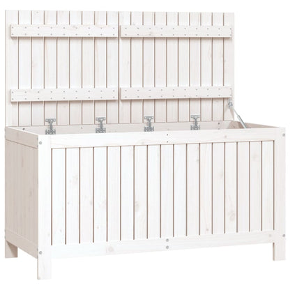 vidaXL Garden Storage Box White 121x55x64 cm Solid Wood Pine