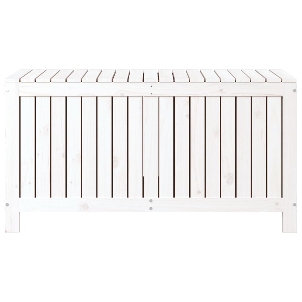 vidaXL Garden Storage Box White 121x55x64 cm Solid Wood Pine