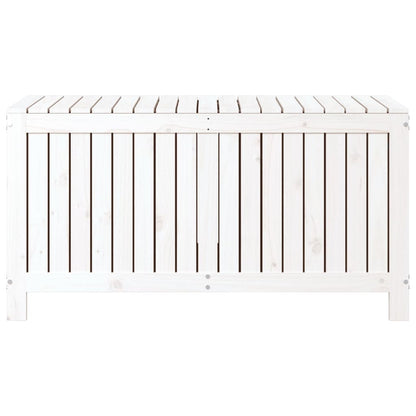 vidaXL Garden Storage Box White 121x55x64 cm Solid Wood Pine