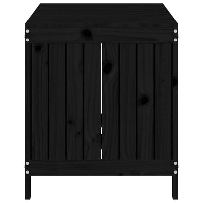 vidaXL Garden Storage Box Black 121x55x64 cm Solid Wood Pine