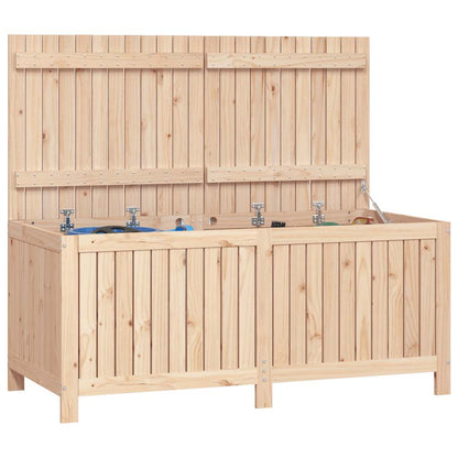 vidaXL Garden Storage Box | Natural Wood | Solid Pine Wood | Large - Brown - 147 x 68 x 64 cm