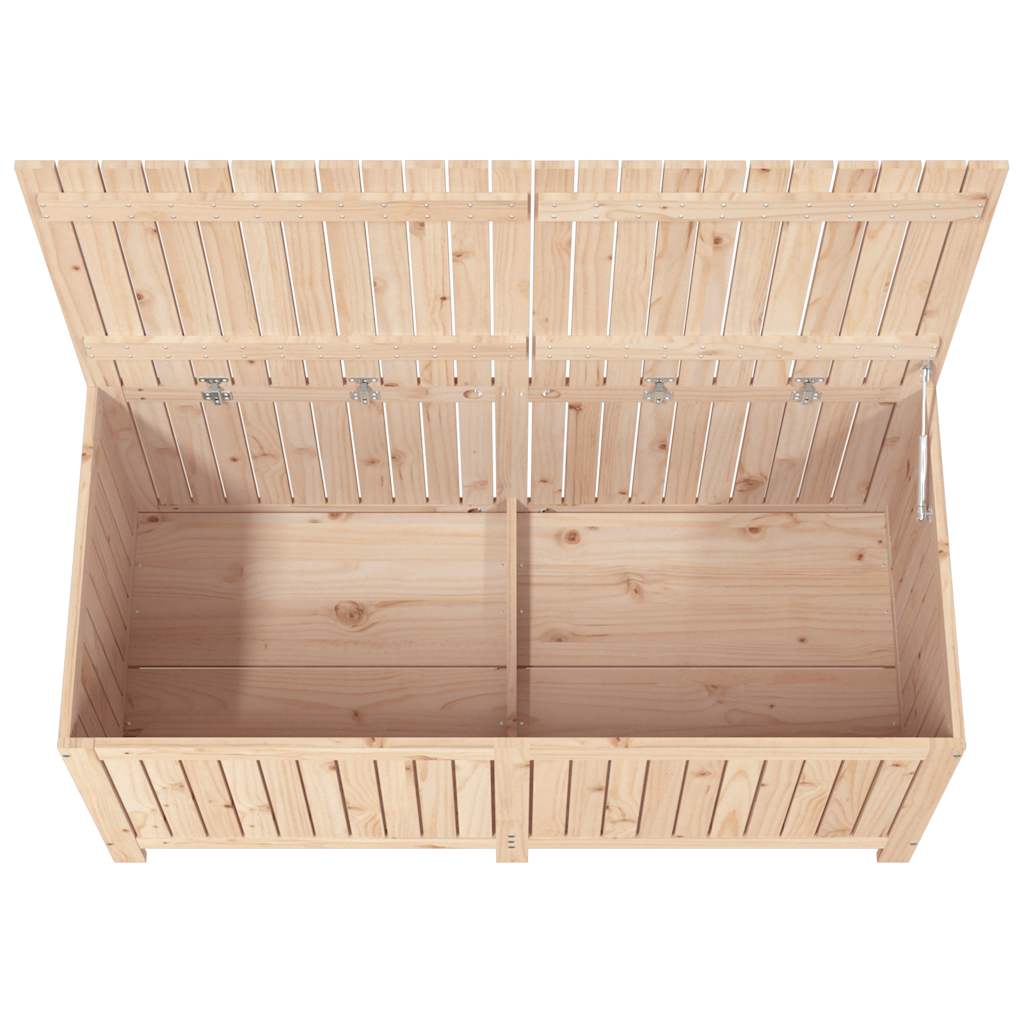 vidaXL Garden Storage Box | Natural Wood | Solid Pine Wood | Large - Brown - 147 x 68 x 64 cm